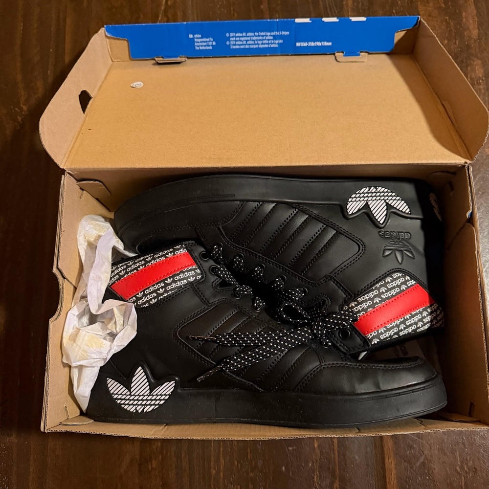 Adidas Hard Court High Overbranding Sneakers - Size 9 - Picture 6 of 9